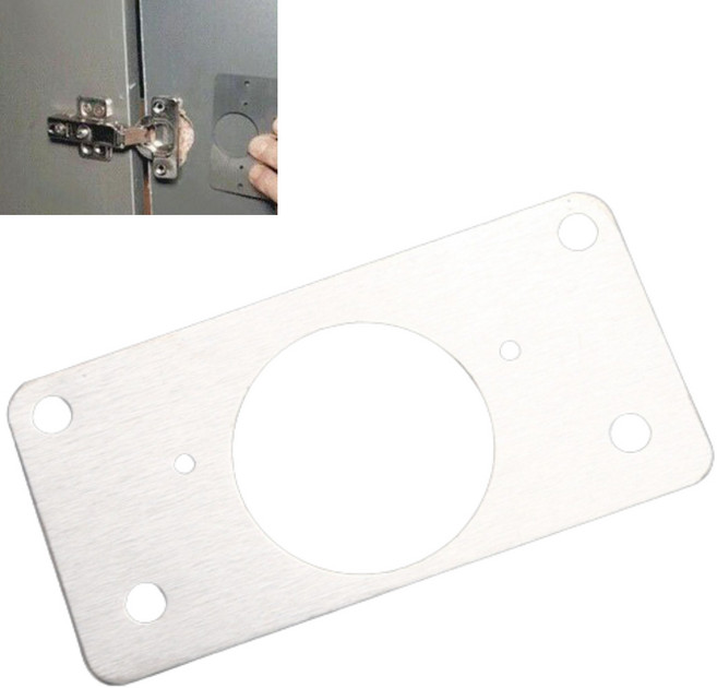 경첩 보강 플레이트 하프 사이즈 싱크대 힌지 보강판, GS0600941A홀베이스, 1개