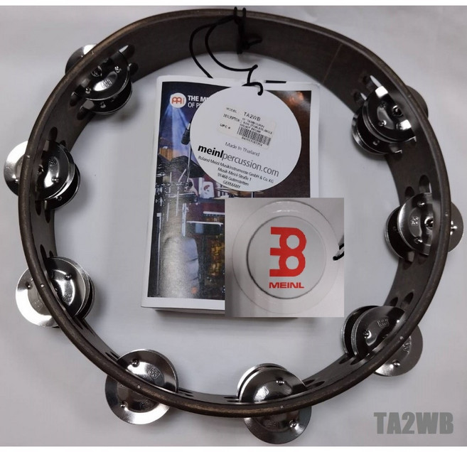 Meinl TA2WB 木框雙排鈴鼓 TAH2AB 山羊皮木框, 1個, TA2WB(木框雙排鈴鼓)