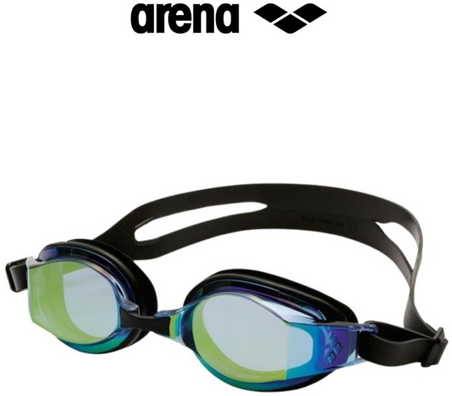 아레나 arena 돌핀 트레이닝 미러 수경 A5AC1AG46 AGW-460M 물안경 수영수경 수영안경, 1개, NVY