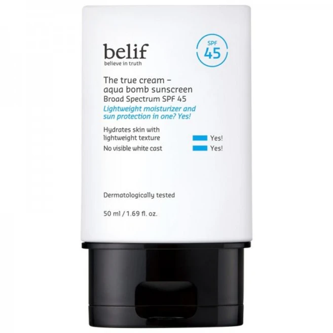 belif 빌리프 벨리프 더 트루 크림 - 아쿠아밤 선크림 2in1 SPF 50 과 모이스처라이저, 1개 - 쿠팡