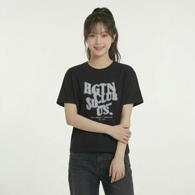 행텐틴즈 그래피티 블러 그래픽 반팔 티셔츠