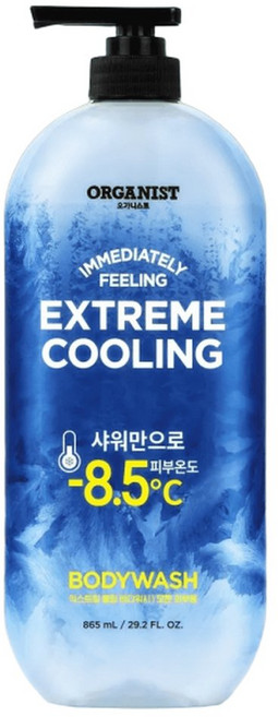 온더바디 바디워시 오가니스트 익스트림 쿨링 바디워시 박하향 900g 4개