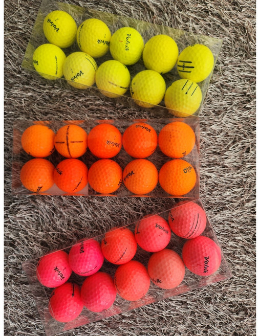 골프 세인트나인 유광 컬러혼합 3피스 로스트볼 A급 (투명케이스 포장), 1세트, 10개입, 유광 옐로우