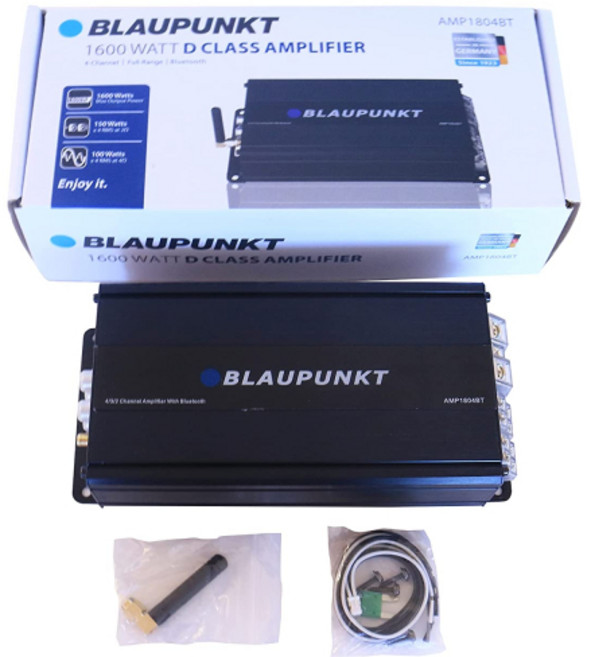 BLAUPUNKT 블라우풍트 AMP1804BT 카오디오 엠프 4채널 클래스D 1600W, 단일 항목