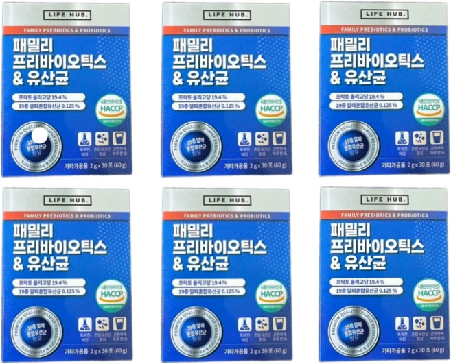 라이프허브 패밀리 프리바이오틱스 유산균, 60g - 쿠팡