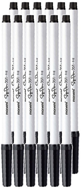 모나미 사인펜 351 DZ, 흑색, 12개