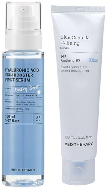 MEDITHERAPY藍色積雪草乖乖霜100ml+333玻尿酸精華150ml(組合), 100g, 2件