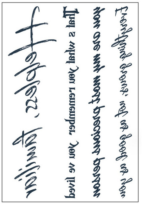 (대형)WD 반영구 리얼 타투 문신스티커 잘안지워지는 방수 레터링타투 RT, 1개, B-30