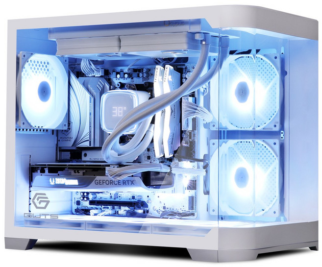 몬스타 가츠 X523A 커브드 화이트 PC 케이스, 1개