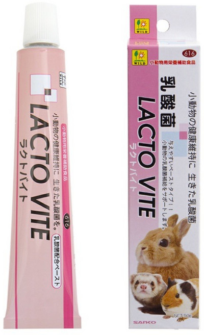 Sanko Wild小動物乳酸菌膏 整腸乳酸菌 寵物保健食品 倉鼠 天竺鼠 兔子, 1個, 1條