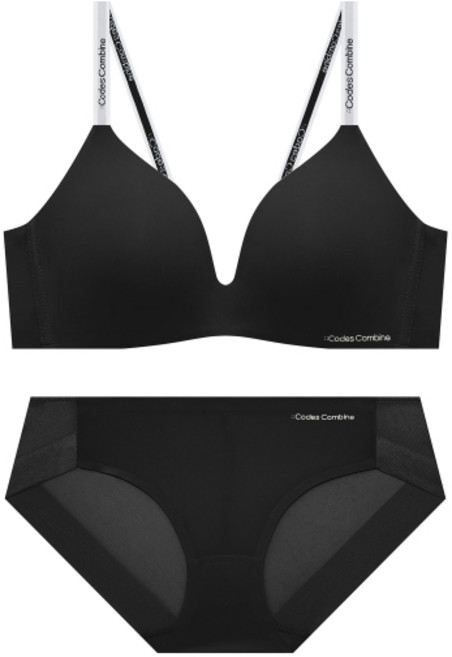 코데즈컴바인 더 소프티스트 메모리몰드 노와이어 브라팬티 세트 블랙 CFWBR111BK BP111BK 146549