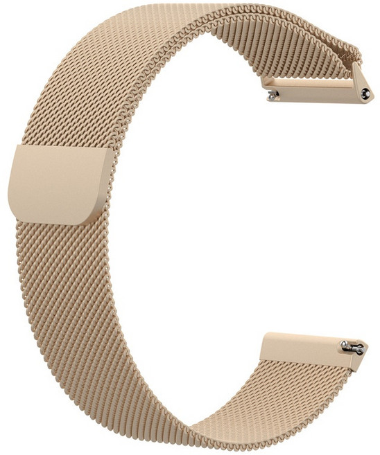 適用 華為 Watch GT Runner 1/2 通用 22mm 磁吸金屬錶帶, 香檳金, 1個