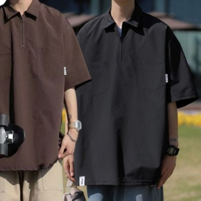 남자반팔티 남자 반팔 티셔츠 간절기용 베르 박스티 데일리룩 루즈핏 아노락