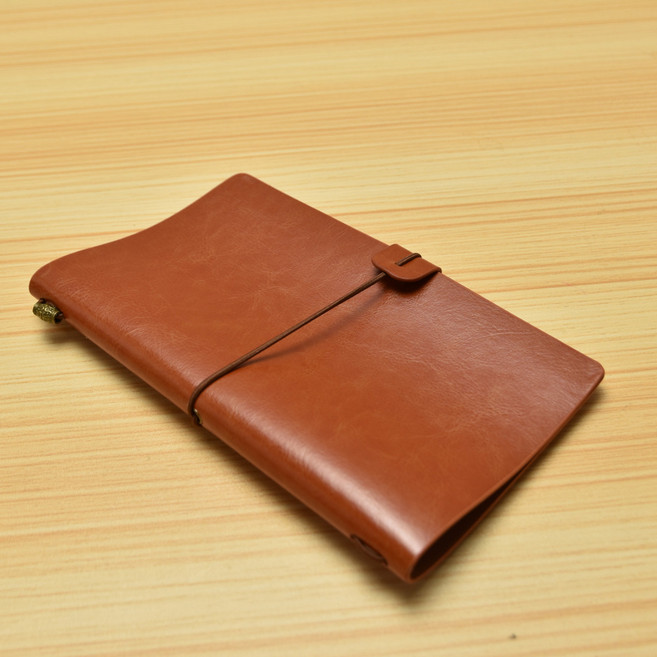 일상채움 A6 빈티지 가죽 다이어리 72매, 브라운