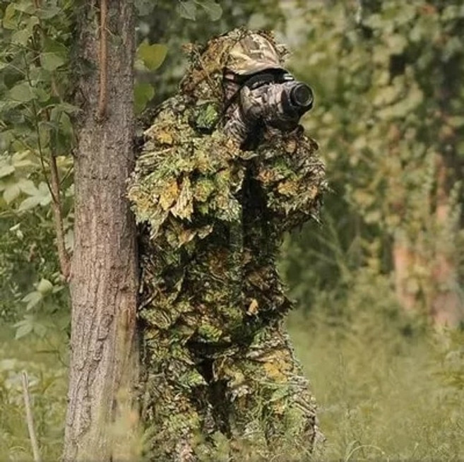 길리슈트 사냥 옷 새로운 3d 메이플 리프 바이오닉 ghillie 정장 yowie sniper birdwatch airsoft 위장 의류 자켓과 바지, 내가 키 160-180cm, 한 사이즈, 1개