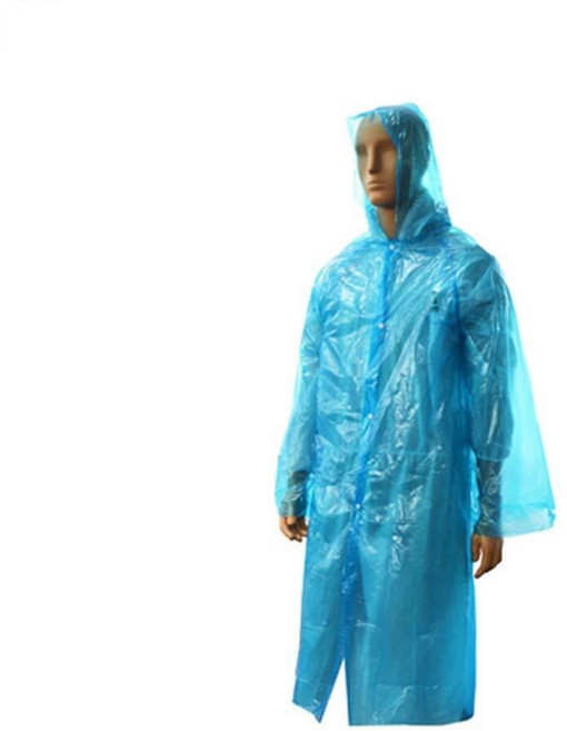 2p 가볍고 질긴 간편휴대 일회용 성인 우의 블루 남성 학생 남자비옷추천 여행 회사원