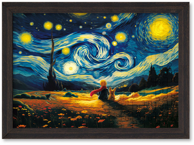 500피스 직소퍼즐+액자세트 - 고흐의 어린왕자 (액자포함), 액자선택가능, 1세트