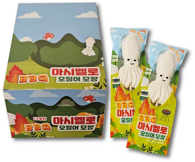 BBQ 구워먹는 마시멜로우, 40g, 12개