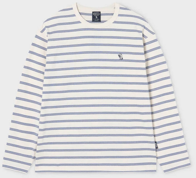 공용 Stripe Long Sleeve T-shirt WHLSG2321U - 쿠팡