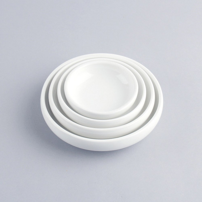 도자기 원찬기 6사이즈 앞접시 소스그릇 반찬그릇 한식기 업소용그릇, 4호(12.7cm), 1개