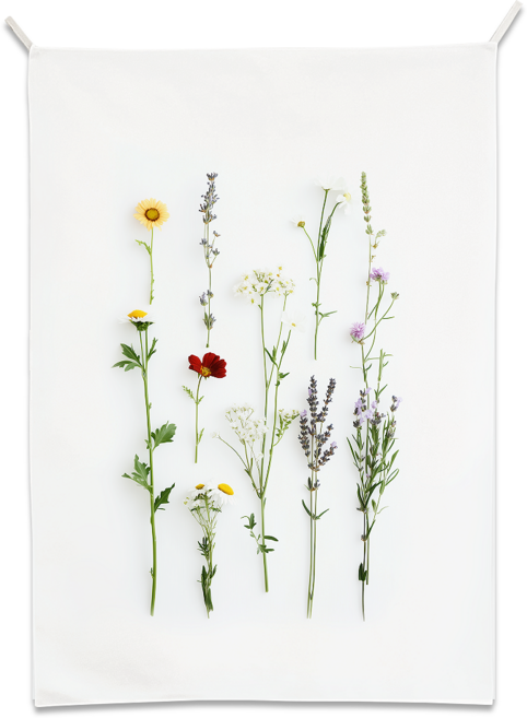 감개무냥 패브릭 포스터, 플라워 믹스, 세로형, 대형