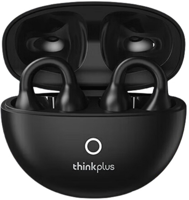 레노버 LP25 트루 와이어리스 개방형 블루투스 이어폰, 블랙