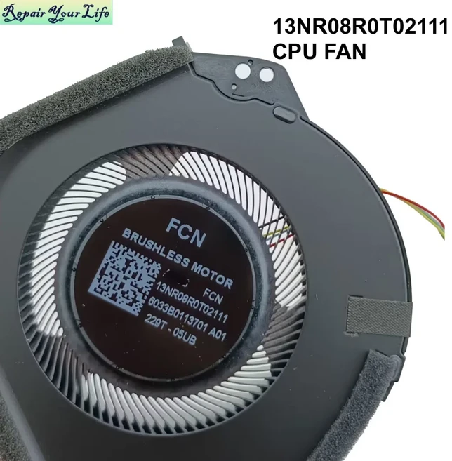Asus ROG Zephyrus M16 GU603 ZW 노트북 쿨러 팬용 CPU GPU 냉각 팬 13NR08R0T02111, 02 CPU FAN 02111