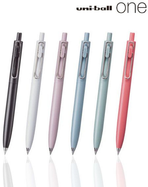 유니볼원F 시리즈 (6color) 0.38mm / 0.5mm 택, 색상, 1.블랙 (0.38)