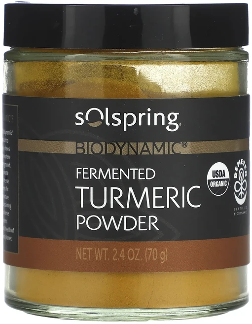 새해 첫좋은선물 Dr. Mercola SolSpring® Biodynamic® 발효 강황 분말 70g(2.4oz) 제대로 할인합니다, DrMercolaSolSpringBiodynamic발효 - 쿠팡