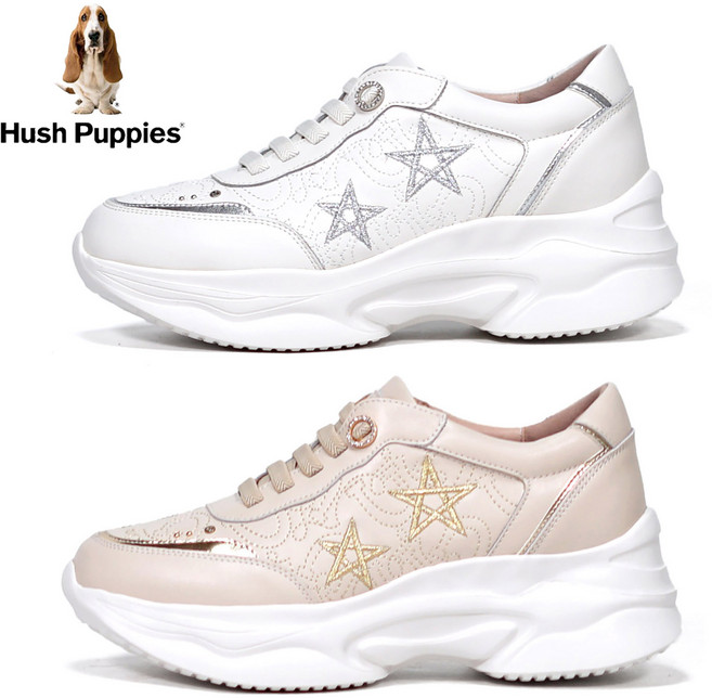 허시파피 25가을신상 여성 초경량 데일리 천연소가죽 7cm 키높이 운동화 스니커즈 FR480FW