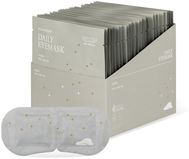 [공식] 스팀베이스 눈 찜질팩 스팀 온열안대 수면안대 아이마스크(무향), 24개입, 1개