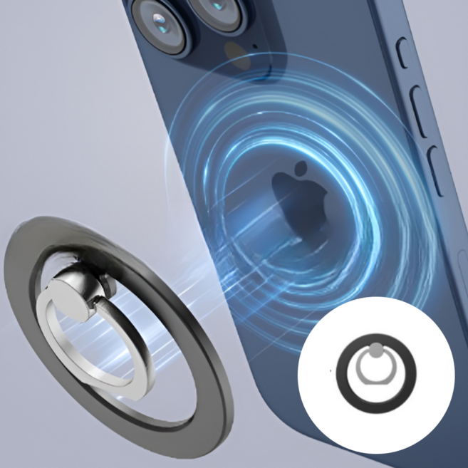 모노마 초슬림 탈부착 맥세이프 그립톡, 1개, 블랙