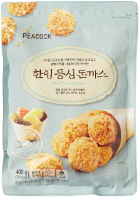피코크 한입등심돈까스 400g 냉동, 2개