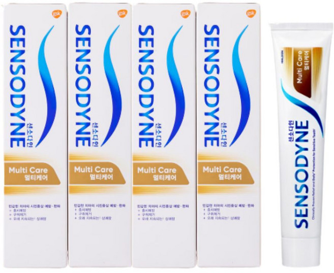 센소다인 멀티케어 민감성 치약, 100g, 5개