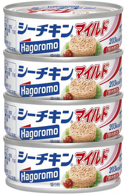 Hagoromo 하고로모 황다랑어 마일드 70g 4캔