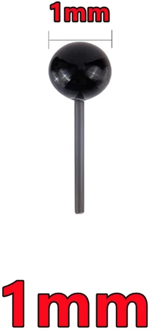 100/50PCS 검은 눈 인형 유리 1/2/3/4/5/6mm 바늘 Felting 테디 베어 동물 장난감 액세서리, 01 50PCS, 05 1mm