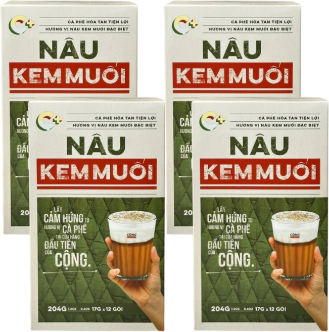 콩카페 소금크림 커피 인스턴트, 4개, 12개입, 17g