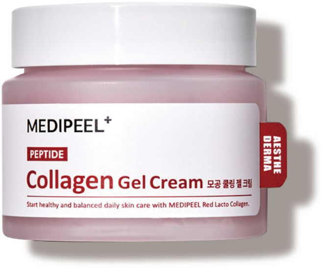 MEDIPEEL [수분 탁력 젤& 보습 영양 크림] 메디필 레드 락토 콜라겐 하이드로 젤 크림 80ml, 1개