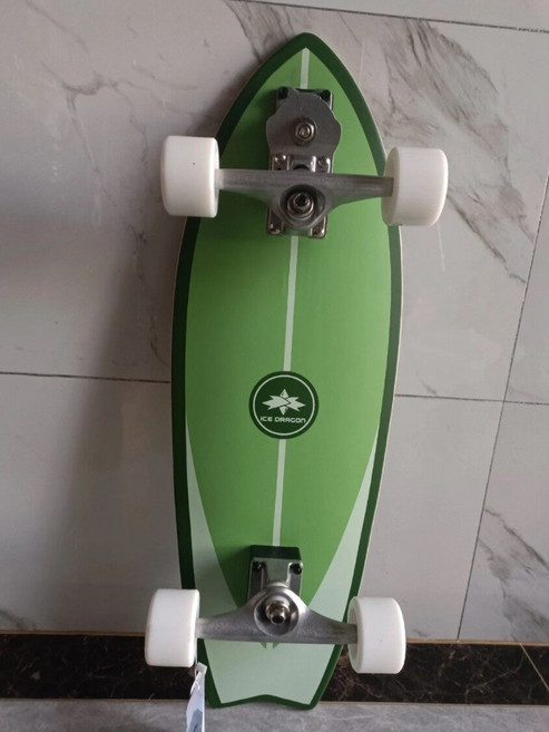 專業滑板陸地衝浪板 楓木板 四輪大魚板 成人兒童初學者 刷街代步小魚板, 如圖所示, 1個