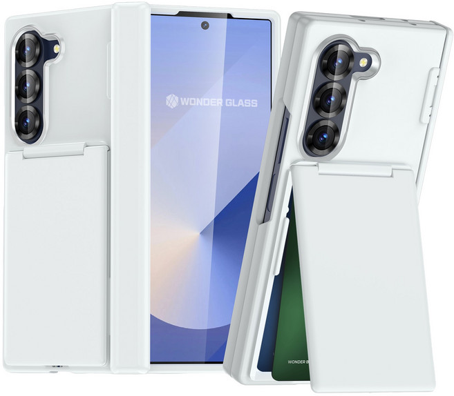 원더글라스 갤럭시 Z폴드5 / Z폴드6 / Z폴드7 힌지보호 플렉시온 카드 수납 스탠드 매트 초슬림 핸드폰 케이스