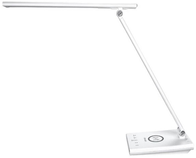CHIMEI 奇美 LED 檯燈 LT-WP100D，具備 QI 無線充電與 USB 充電功能，提供多種情境模式與護眼照明