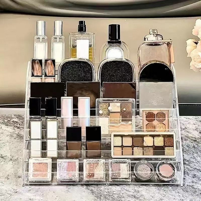 거와스 아크릴 향수 전시대 매니큐어 진열대 7단, 투명, 1개