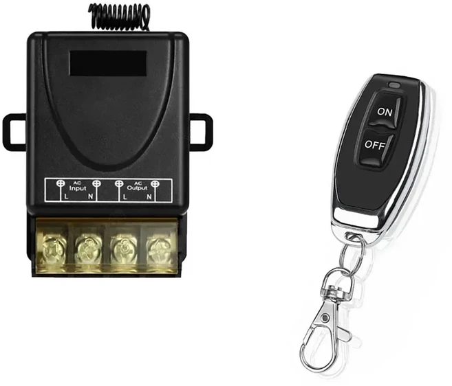 433MHz 스마트 라이트 스위치 무선 원격 제어 팬 천장 조명 110V 220V 30A 릴레이 모듈 ON/OFF 송신기 Key, 02 1 Switch 5 Remote