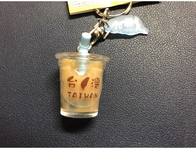 液態仿真珍珠奶茶鑰匙圈 台灣特色 伴手禮, 1個