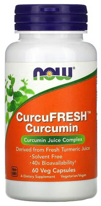 NOW Foods CurcuFresh 커큐민 500mg 베지 캡슐 60정 NOW-04937, 기본, 1개 - 쿠팡