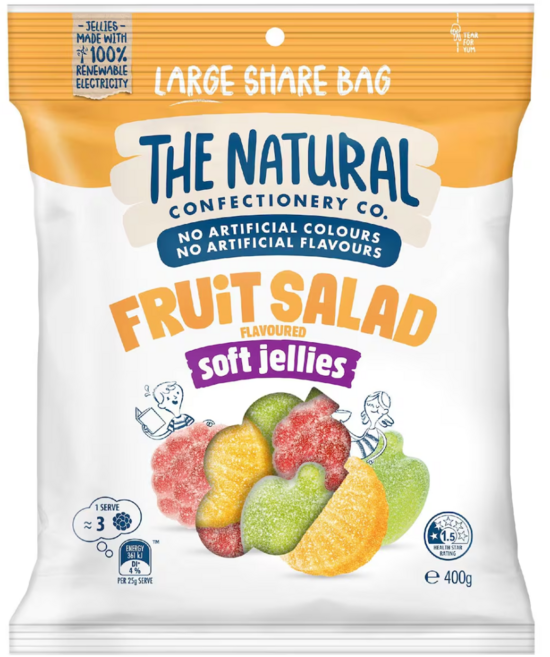어머니 간식 호주 천연 과일 젤리 더네츄럴컨펙셔너리] The Natural Confectionery Co, 1개, 400g