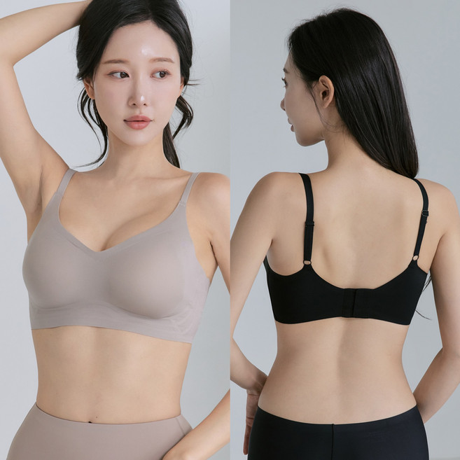 cikicoco 볼륨패드 노와이어 심리스 후크브라 1P/2P 4cm 뽕패드 증정