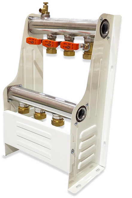 온수 분배기 20A 가스용 3구 난방 가스보일러 스텐분배기 공바 배관 연결 완제품 엑셀, 1개