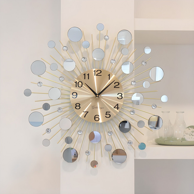 골드디자인 골드 무소음 인테리어 벽시계, 무소음 벽시계