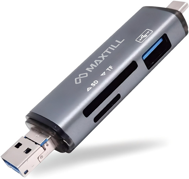 맥스틸 OTG 멀티 USB3.0 C타입 카드리더기, MT-R307, 1개